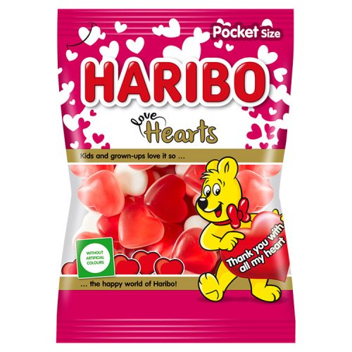 Haribo gum love hearts - 100g